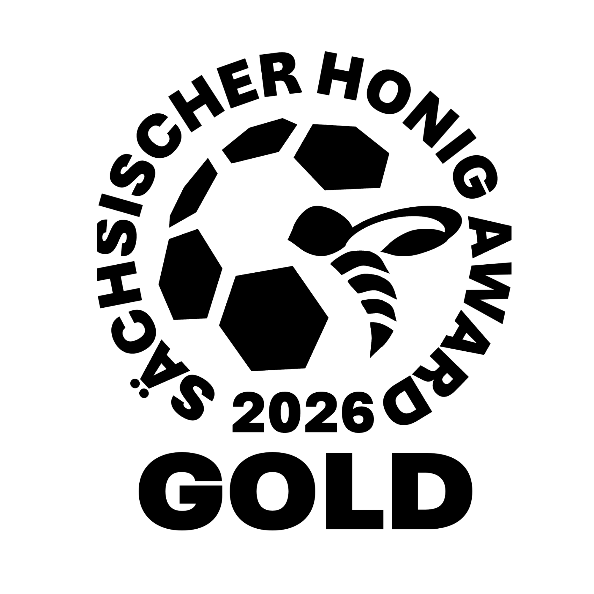 Honigaward Sachsen 2026 Logo Gold